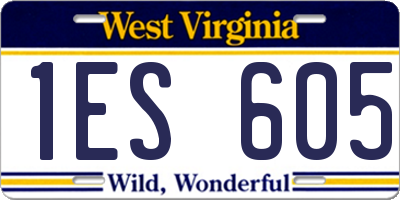 WV license plate 1ES605