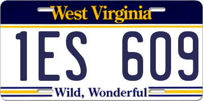 WV license plate 1ES609