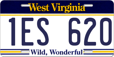 WV license plate 1ES620