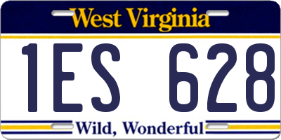 WV license plate 1ES628