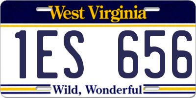 WV license plate 1ES656