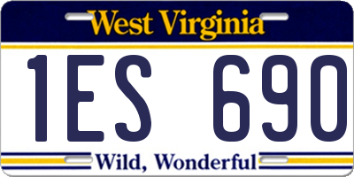 WV license plate 1ES690