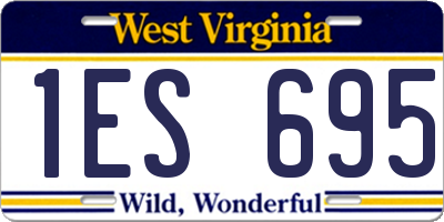 WV license plate 1ES695