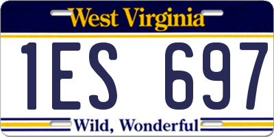 WV license plate 1ES697