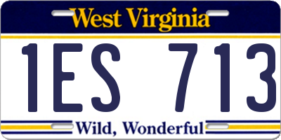 WV license plate 1ES713