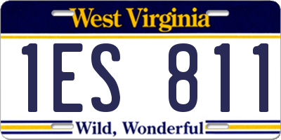 WV license plate 1ES811