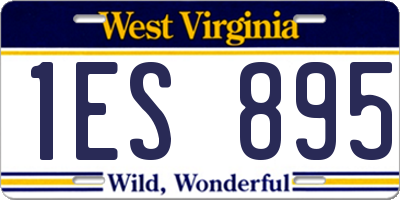 WV license plate 1ES895