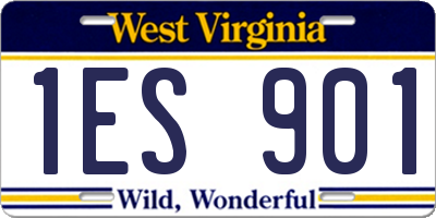 WV license plate 1ES901
