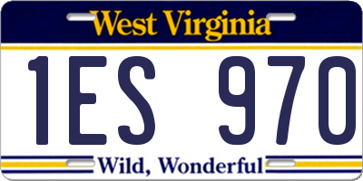 WV license plate 1ES970