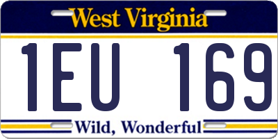 WV license plate 1EU169