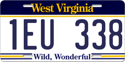WV license plate 1EU338