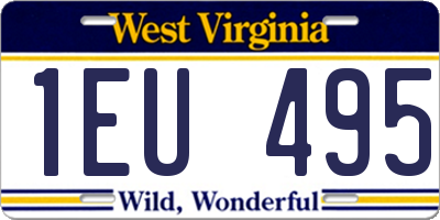 WV license plate 1EU495