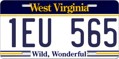 WV license plate 1EU565