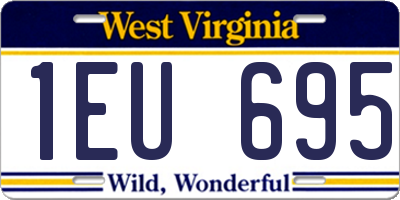 WV license plate 1EU695