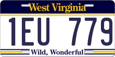 WV license plate 1EU779