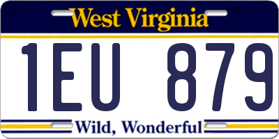 WV license plate 1EU879