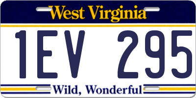 WV license plate 1EV295