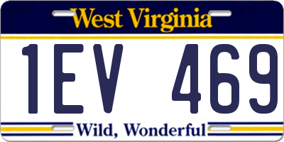 WV license plate 1EV469