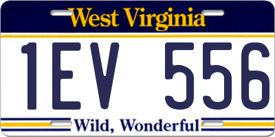WV license plate 1EV556