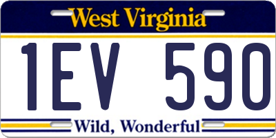 WV license plate 1EV590
