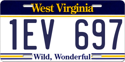 WV license plate 1EV697
