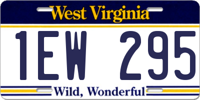 WV license plate 1EW295