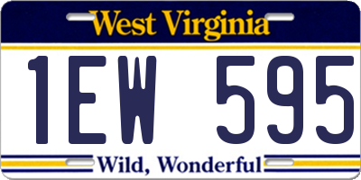 WV license plate 1EW595