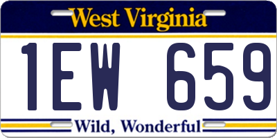 WV license plate 1EW659