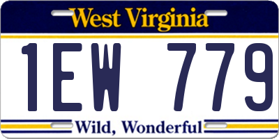 WV license plate 1EW779