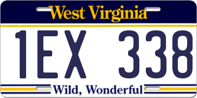 WV license plate 1EX338