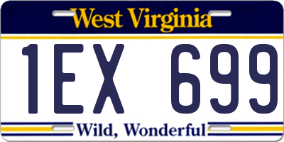 WV license plate 1EX699
