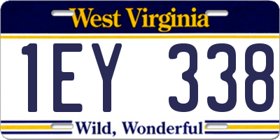 WV license plate 1EY338
