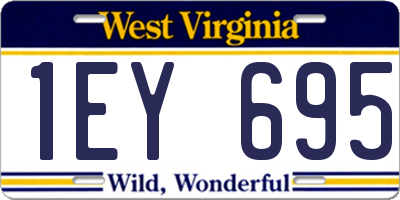 WV license plate 1EY695