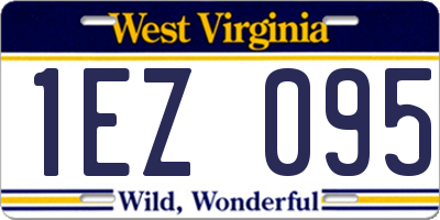 WV license plate 1EZ095