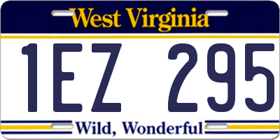 WV license plate 1EZ295