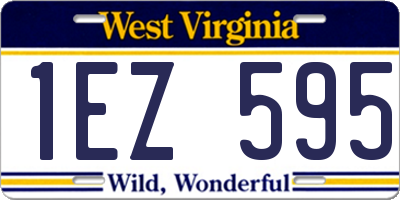 WV license plate 1EZ595
