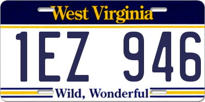 WV license plate 1EZ946