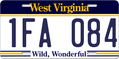 WV license plate 1FA084