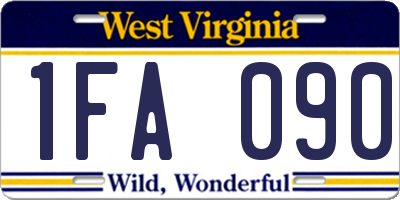 WV license plate 1FA090