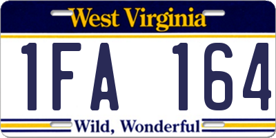 WV license plate 1FA164