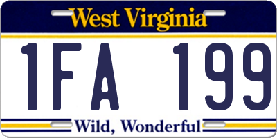 WV license plate 1FA199