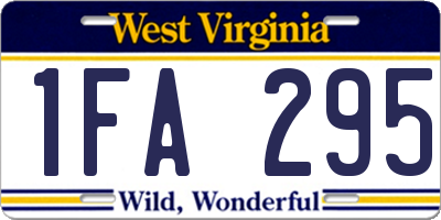 WV license plate 1FA295
