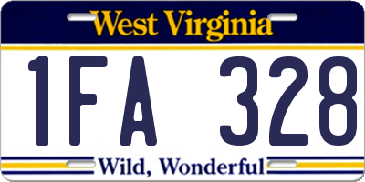 WV license plate 1FA328