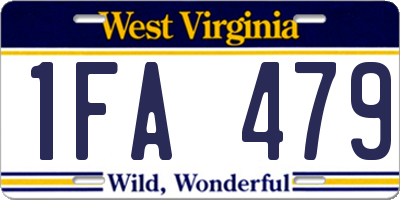 WV license plate 1FA479