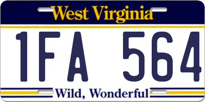 WV license plate 1FA564