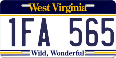 WV license plate 1FA565