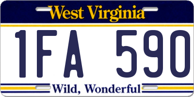 WV license plate 1FA590