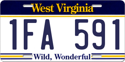 WV license plate 1FA591