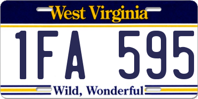 WV license plate 1FA595