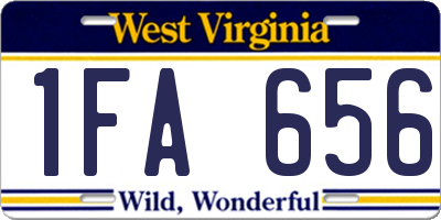 WV license plate 1FA656